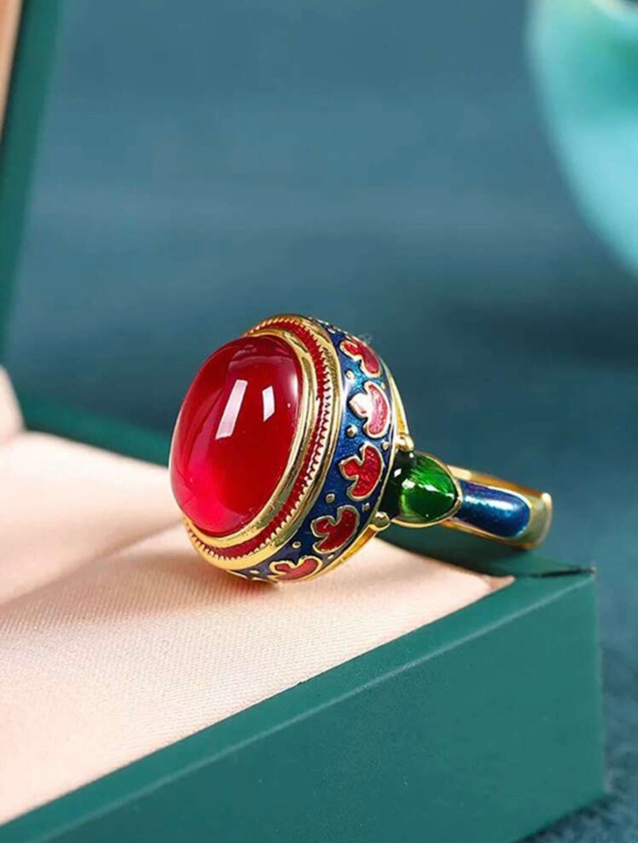 Crimson Lotus Ring