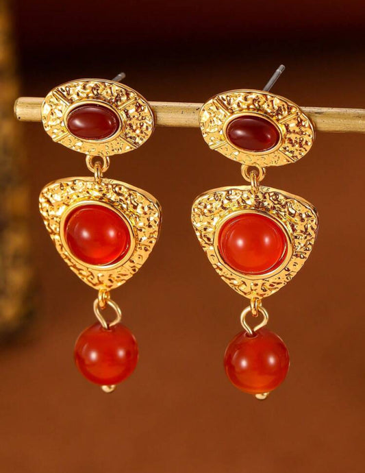 Inferna Gold Drop Earrings