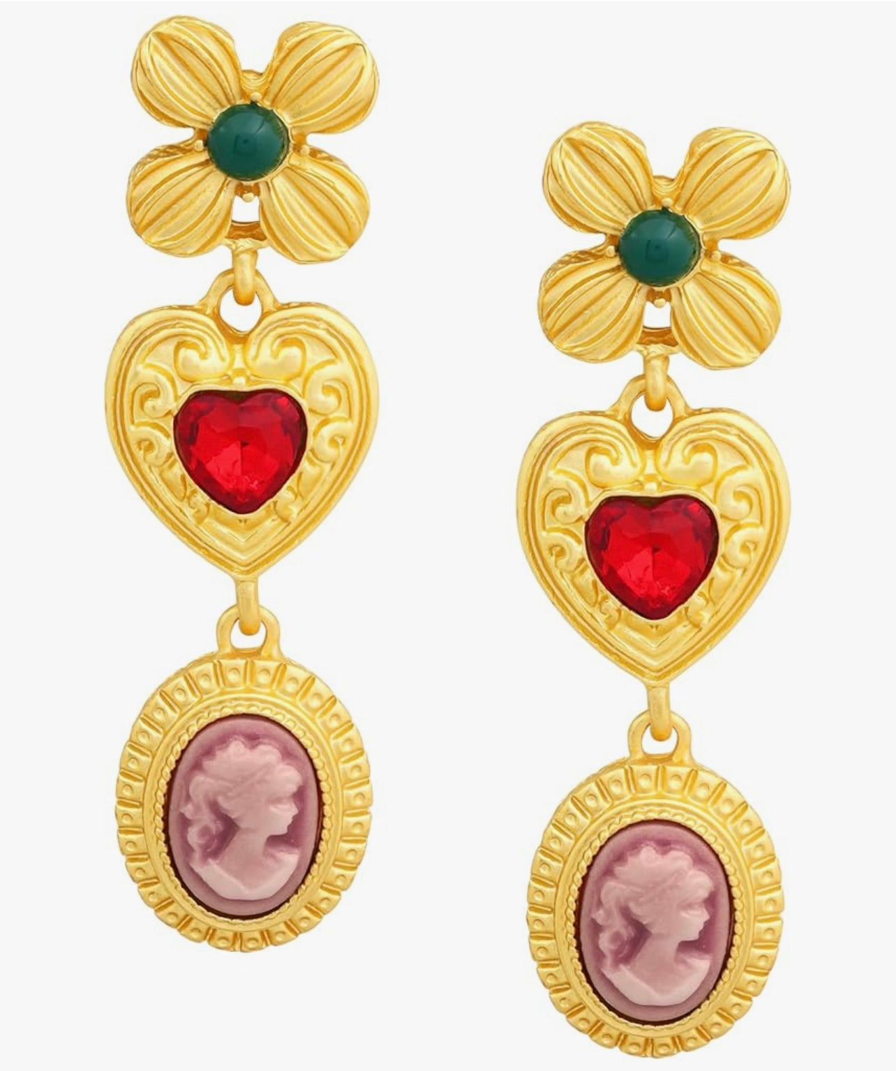 Dahlia retro earrings