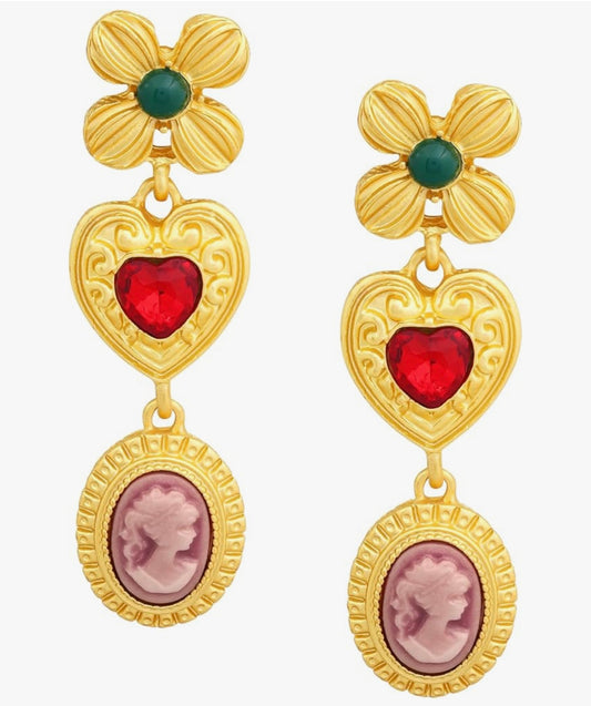 Dahlia retro earrings