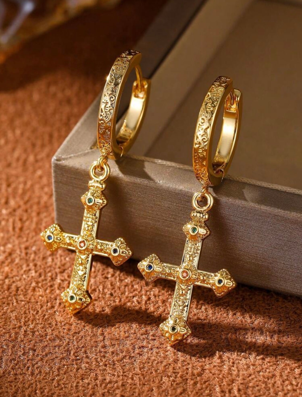 Renaissance Cross hoops