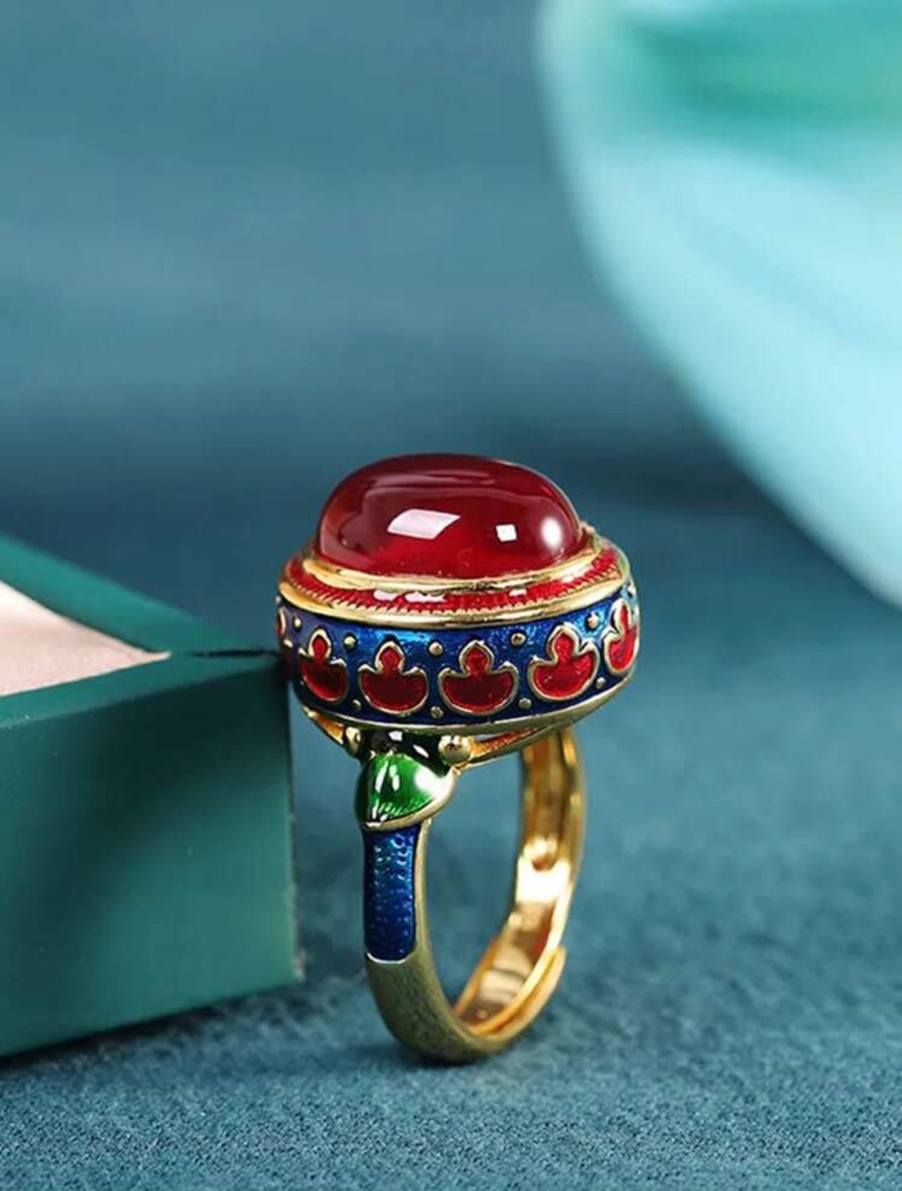 Crimson Lotus Ring